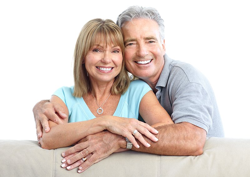 Senior Happy Couple With Dental Implants From Smith Dental Care